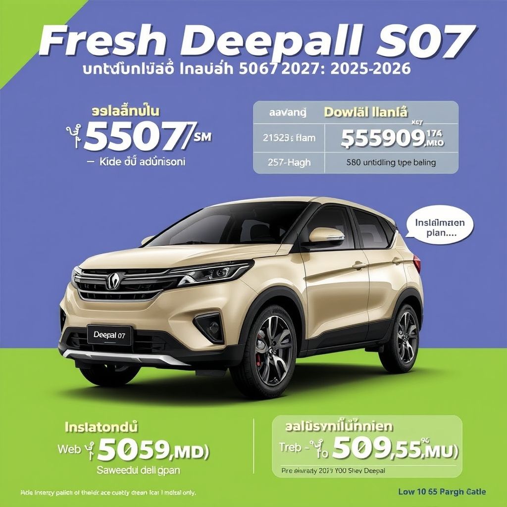 ใหม่ New Deepal S07 2025-2026 ราคา ดีพอล S07 ตารางผ่อน-ดาวน์